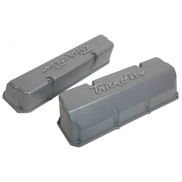 Valve covers, cast aluminum, tall, natural, pair